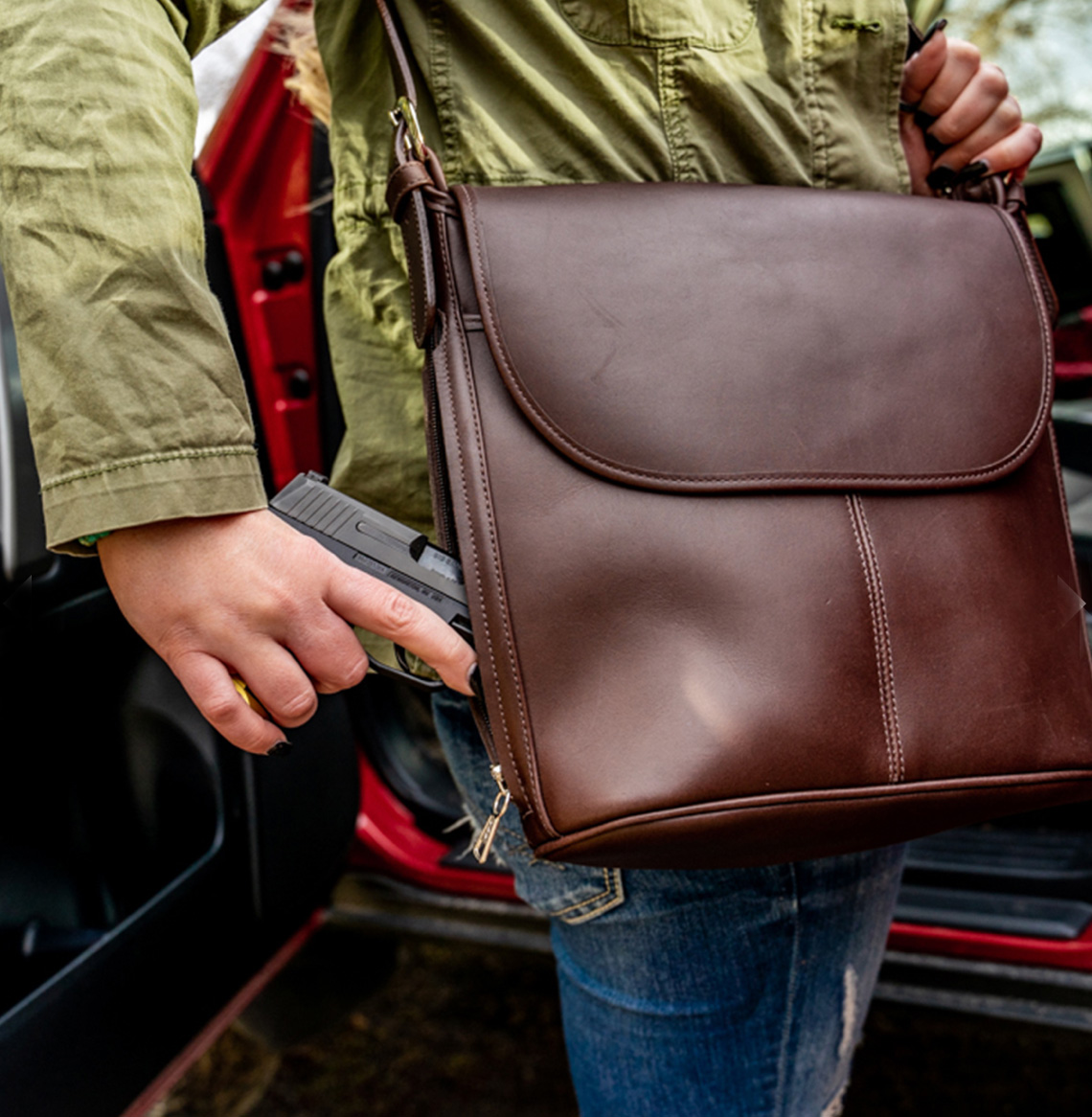 Concealed Carry Crossbody Smart Phone Pouch - Gun Handbags